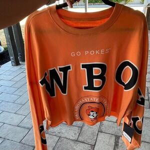 Gameday Social OSU Cowboys Cropped Crewneck GO POKES WBO